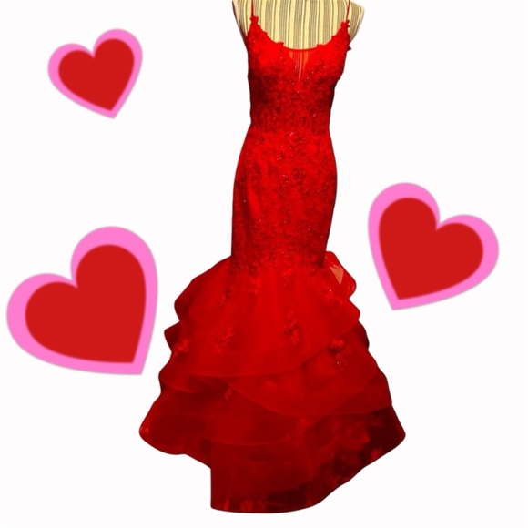 NWT gown by COLORS Dress. Tie back adjustable waist. Sz 12. Perfect for PROM. - Picture 4 of 12